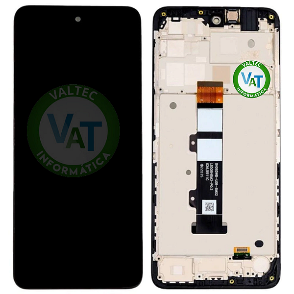 Frontal Tela LCD Moto G22 Preto com Aro
