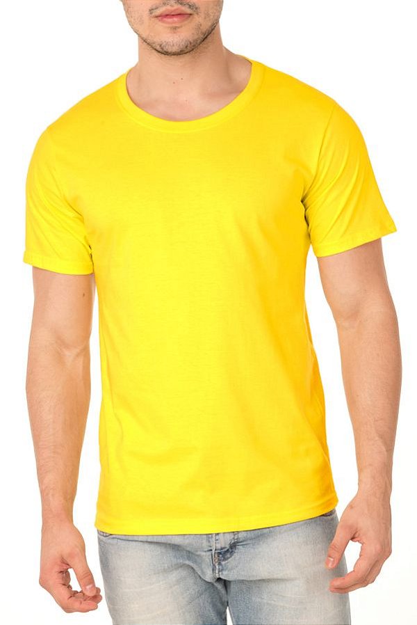 Camiseta Masculina Lisa Amarela