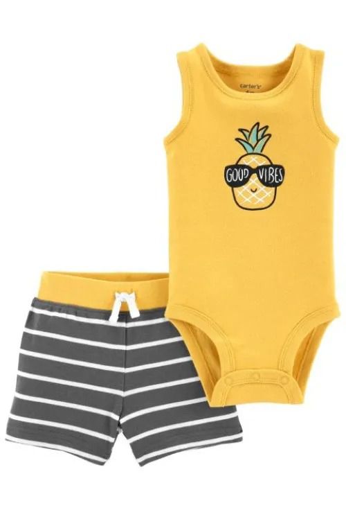 CONJUNTO VERÃO 2 PEÇAS CARTER'S - ABACAXI- MENINO