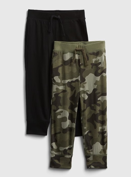 KIT 2 CALÇAS GAP - CAMUFLADA E PRETA - MENINO