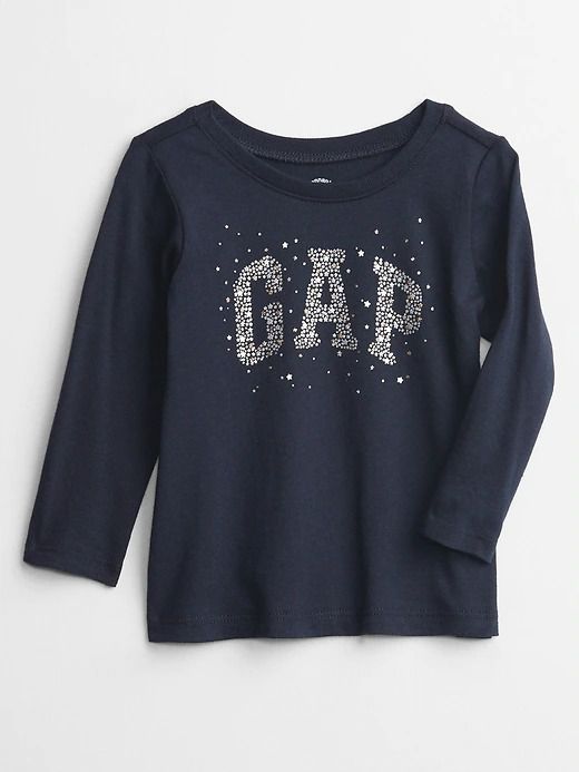 CAMISETA MANGA LONGA GAP - AZUL  - MENINA