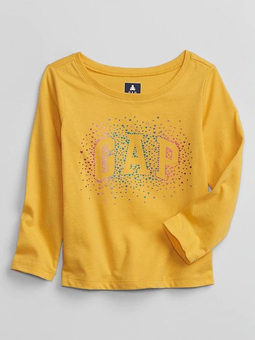 CAMISETA MANGA LONGA GAP - AMARELA - MENINA