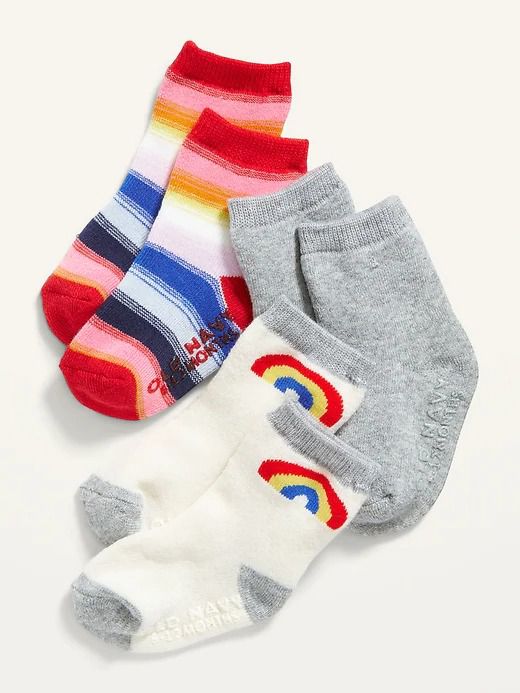 KIT 3 MEIAS OLD NAVY - ARCO-ÍRIS - MENINA
