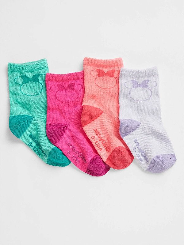 KIT 4 MEIAS GAP - MINNIE DISNEY - MENINA