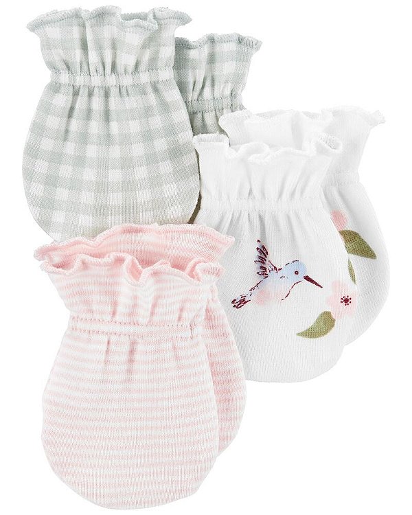 KIT 3 LUVAS CARTER'S - 0-3 MESES - MENINA