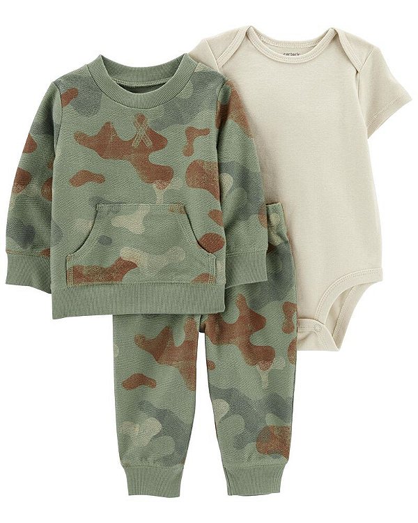 CONJUNTO 3 PEÇAS CARTER'S - CAMUFLADO - MENINO