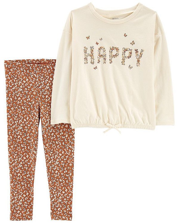 CONJUNTO 2 PEÇAS CARTER'S - HAPPY - MENINA