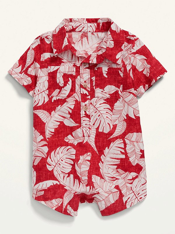 MACACÃO ROMPER OLD NAVY - FOLHAS - MENINO