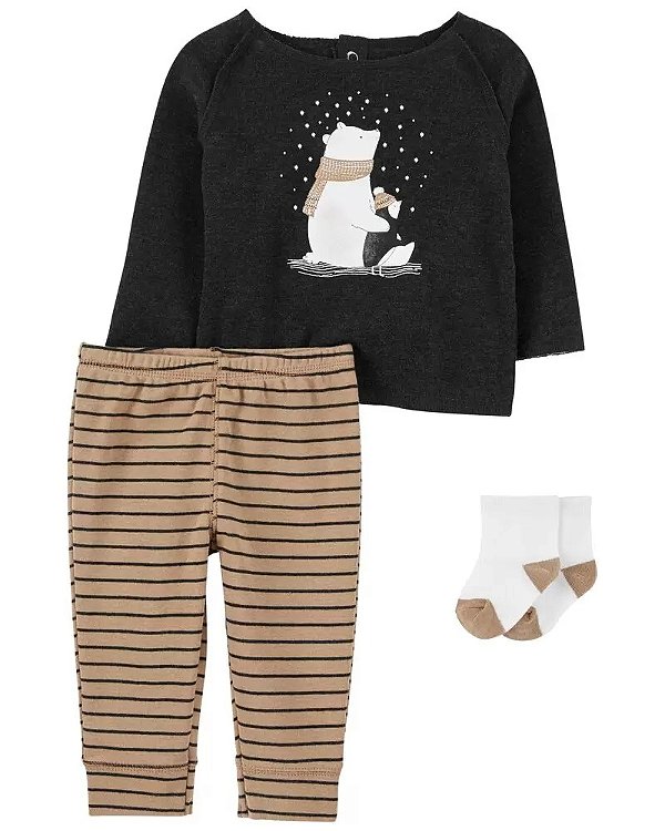 CONJUNTO 2 PEÇAS CARTER'S - URSO POLAR - MENINO