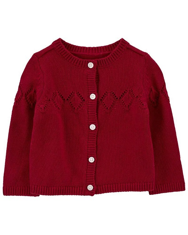 CARDIGAN DE FIO CARTER'S - VERMELHO - MENINA