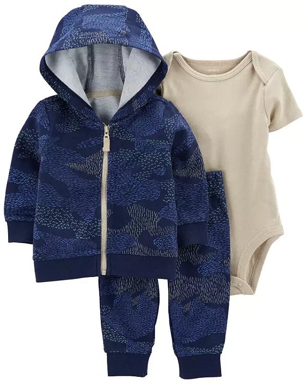 CONJUNTO 3 PEÇAS CARTER'S - AZUL - MENINO