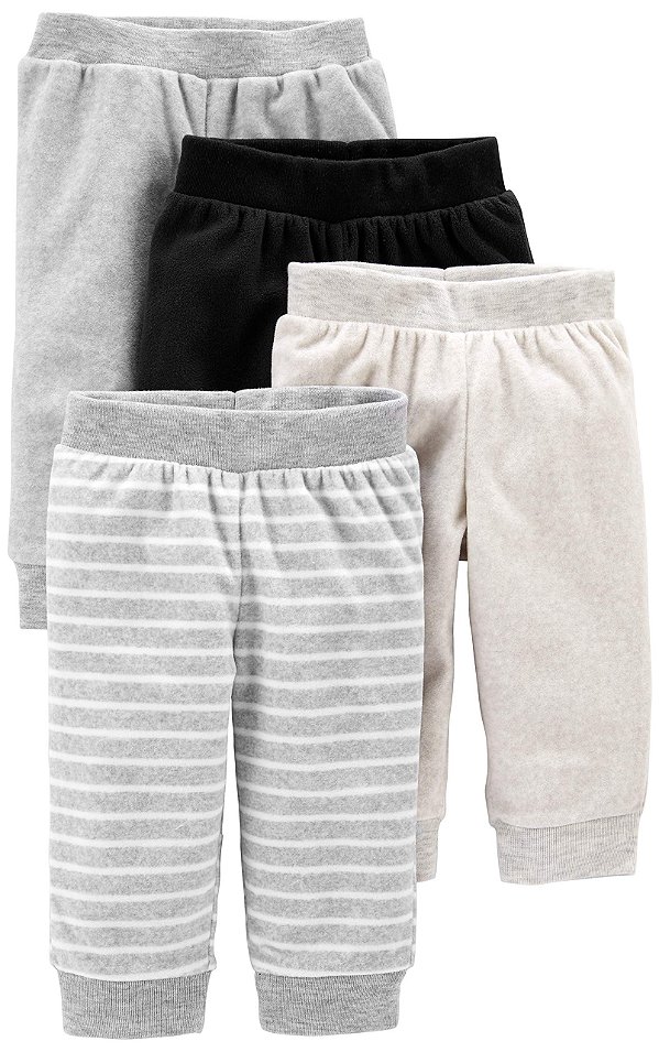KIT 4 CALÇAS FLEECE SIMPLE JOYS made by CARTER'S - BASICAS - MENINO