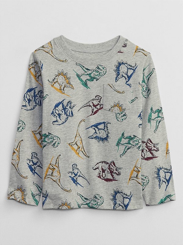 CAMISETA MANGA LONGA GAP - DINOS - MENINO
