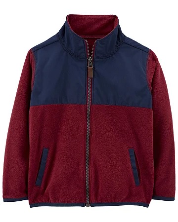 CASACO FLEECE CARTER'S - VERMELHO & AZUL ESCURO - MENINO
