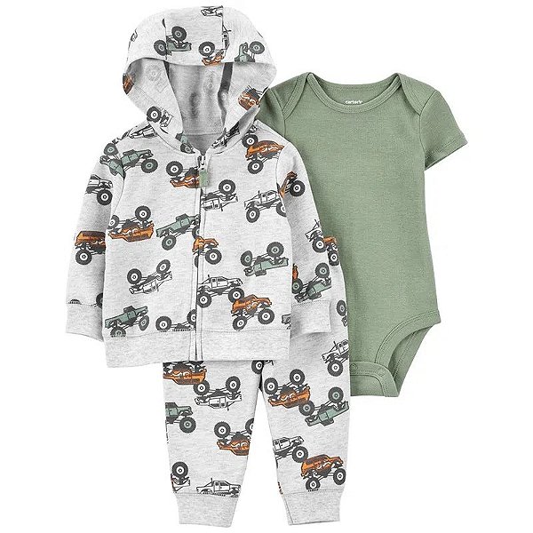 CONJUNTO 3 PEÇAS CARTER'S - MONSTER TRUCK - MENINO