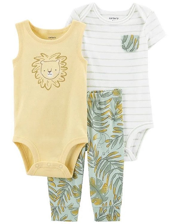 CONJUNTO 3 PEÇAS CARTER'S - LEÃOZINHO - MENINO