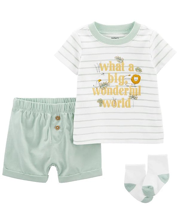 CONJUNTO VERÃO 2  PEÇAS CARTER'S - LEÃOZINHO - MENINO
