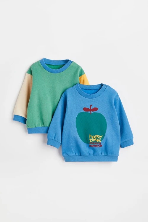 KIT 2 MOLETINHOS FLANELADO H&M - HAPPY TIMES - MENINO
