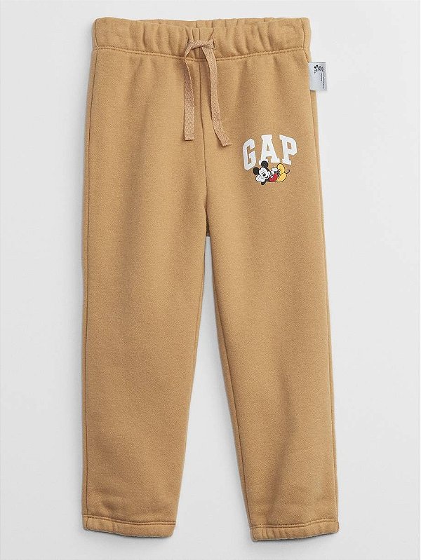 CALÇA MOLETOM FLANELADO GAP - BEGE MICKEY - UNISSEX