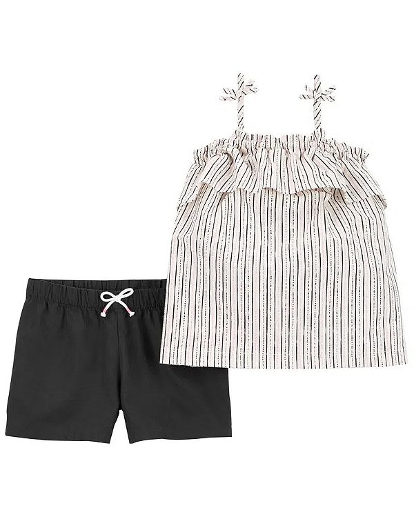 CONJUNTO VERÃO 2 PEÇAS CARTER'S - LISTRINHAS -  MENINA