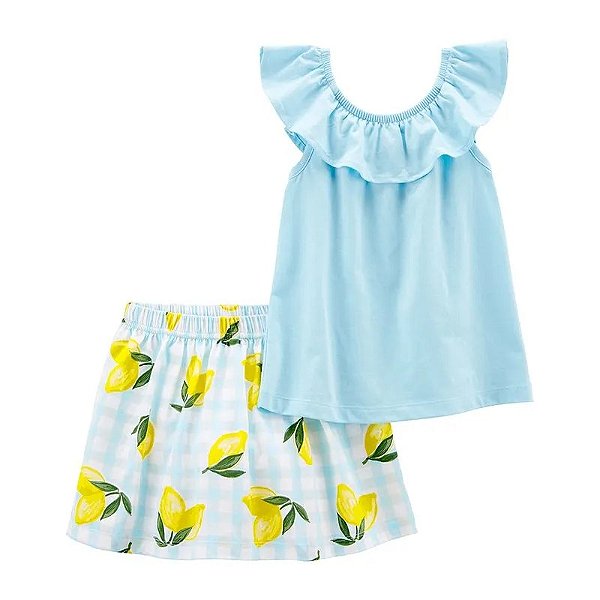 CONJUNTO VERÃO 2 PEÇAS CARTER'S - LIMÃO -  MENINA