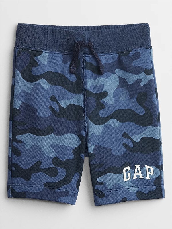 BERMUDA MOLETOM GAP - CAMUFLADO AZUL - MENINO