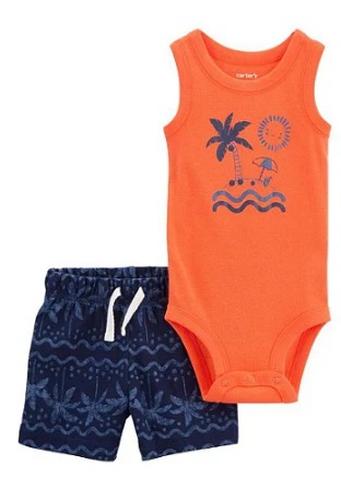 CONJUNTO VERÃO 2 PEÇAS CARTER'S - PRAIA - MENINO