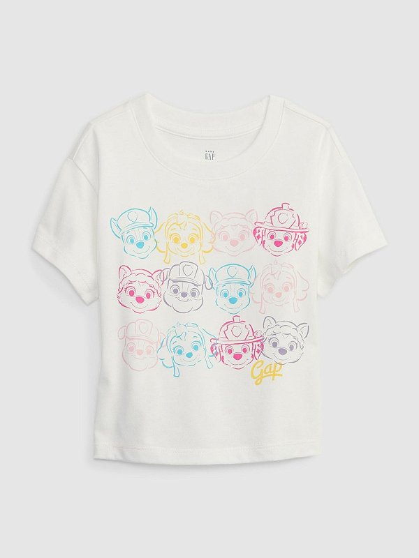 CAMISETA CROPPED MANGA CURTA GAP - PATRULHA CANINA - MENINA