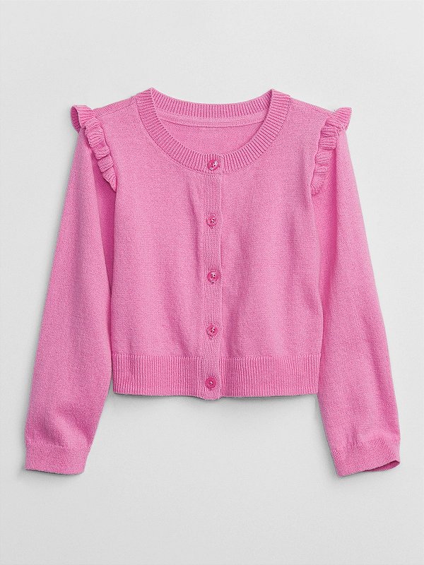 CARDIGAN EM FIO GAP - ROSA- MENINA