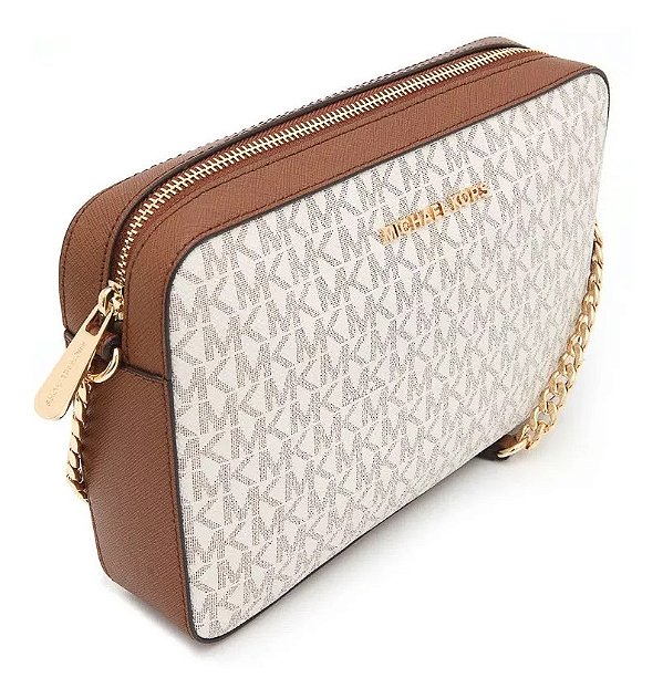 BOLSA TRANSVERSAL JET SET MICHAEL KORS - LOGO VANILLA