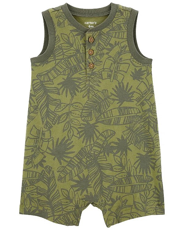 MACACÃO ROMPER CARTER'S - FOLHAS VERDE - MENINO