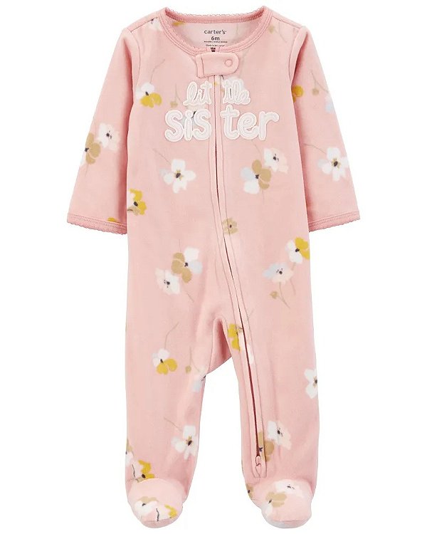 MACACÃO FLEECE CARTER'S - LITTLE SISTER - MENINA