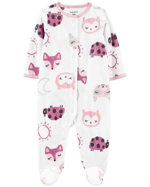 MACACÃO FLEECE CARTER'S - BICHINHOS - MENINA