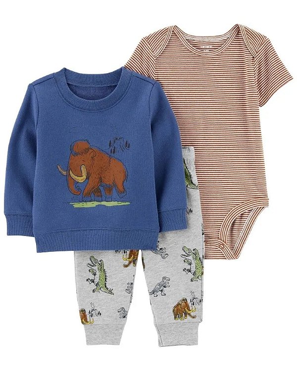 CONJUNTO 3 PEÇAS CARTER'S - MAMUTE - MENINO