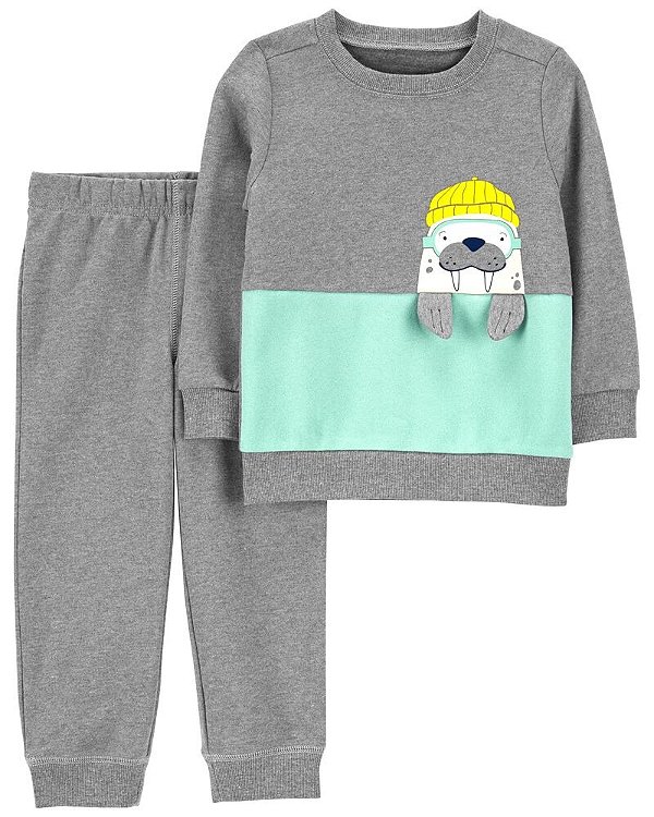 CONJUNTO 2 PEÇAS CARTER'S - LEÃO MARINHO - MENINO