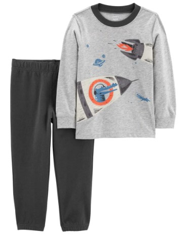 CONJUNTO 2 PEÇAS CARTER'S - FOGUETE ESPACIAL - MENINO