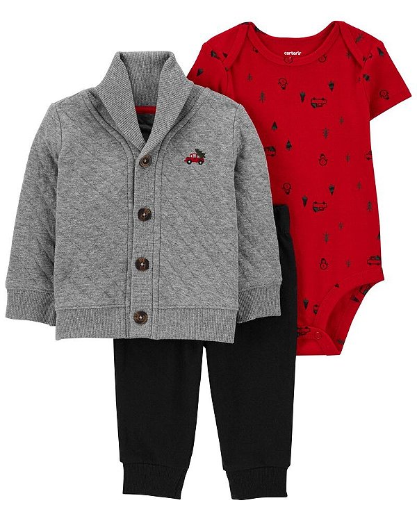 CONJUNTO 3 PEÇAS CARTER'S - CARROS - MENINO