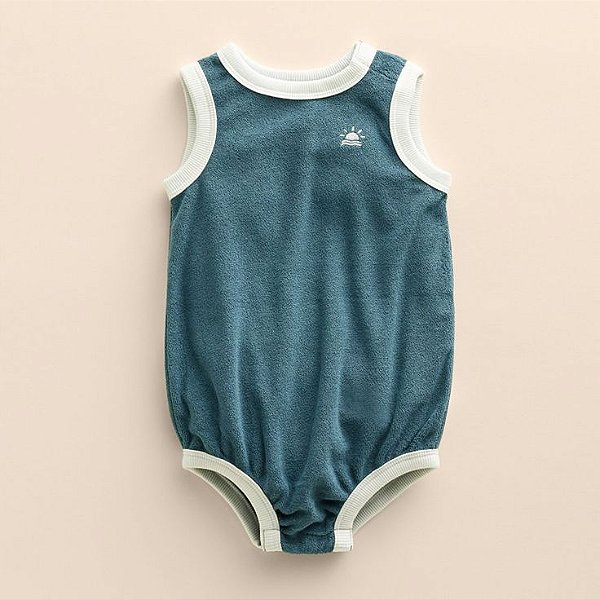 MACACÃO ROMPER ATOALHADO LITTLE CO. by LAUREN CONRAD - SOL AZUL - MENINO