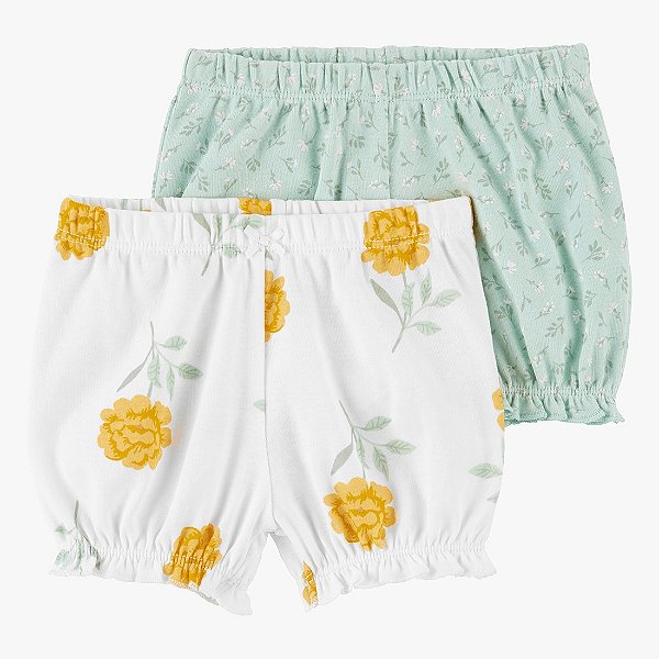 KIT 2 BERMUDAS CARTER'S - FLORAL - MENINA