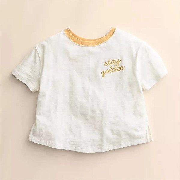 CAMISETA MANGA CURTA LITTLE CO. by LAUREN CONRAD - STAY GOLDEN - MENINO
