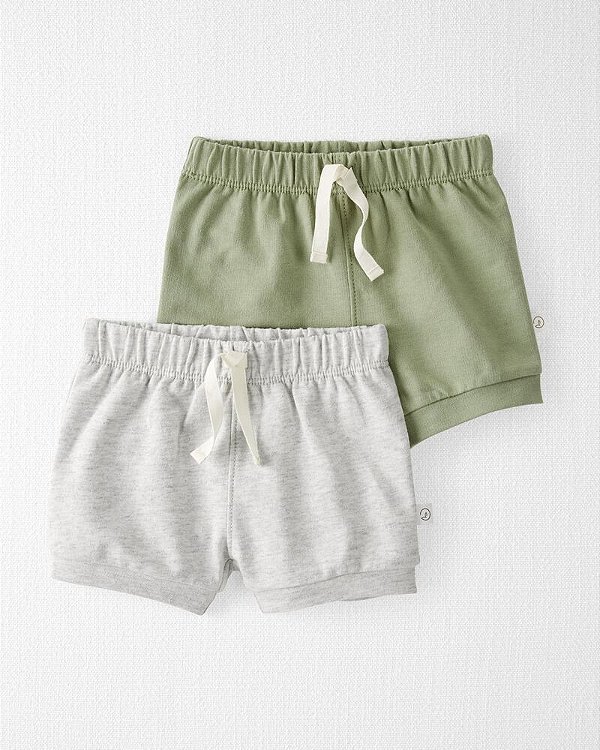 KIT 2 BERMUDAS LITTLE PLANET by CARTER'S - VERDE E CINZA - MENINO