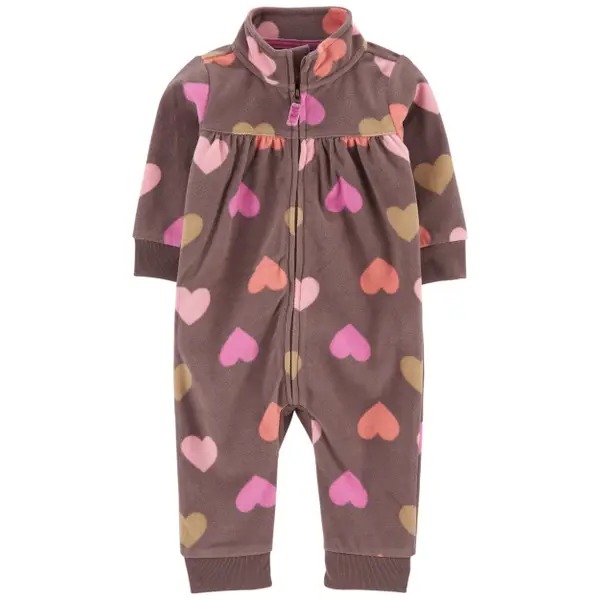 MACACÃO FLEECE CARTER'S - CORAÇÃO- MENINA