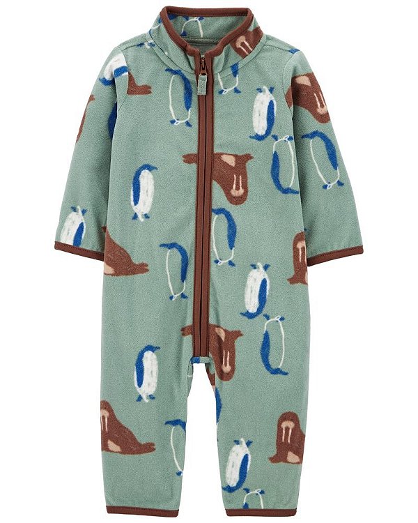 MACACÃO FLEECE CARTER'S - PINGUIM - MENINO