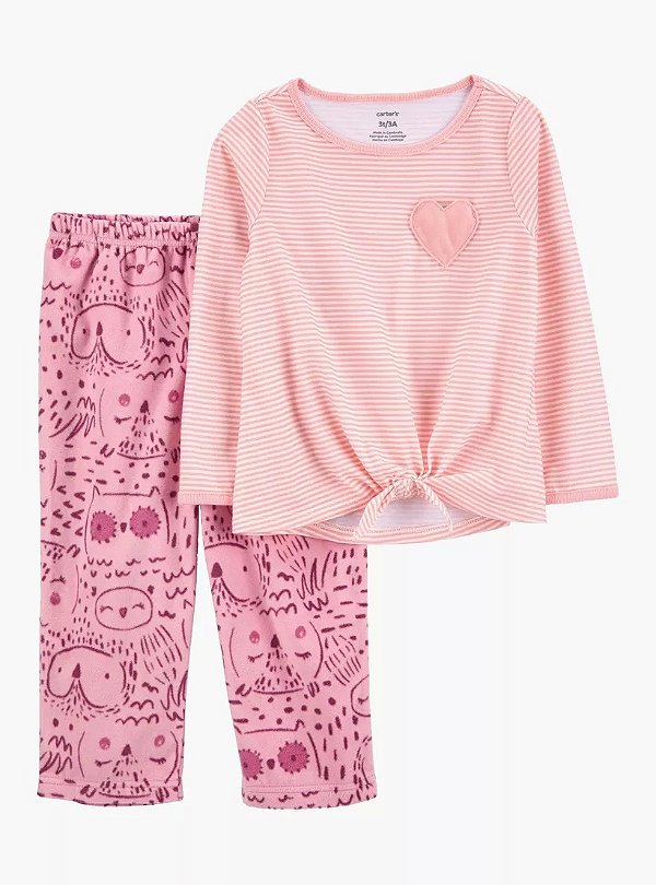 PIJAMA CARTER'S - CORUJINHA ROSA - MENINA