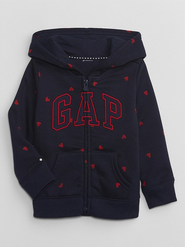 MOLETOM FLANELADO GAP - CORAÇÃO - MENINA