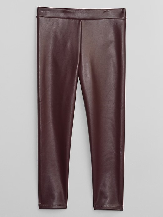 CALÇA LEGGING GAP  - VINHO - MENINA (COURO SINTÉTICO)