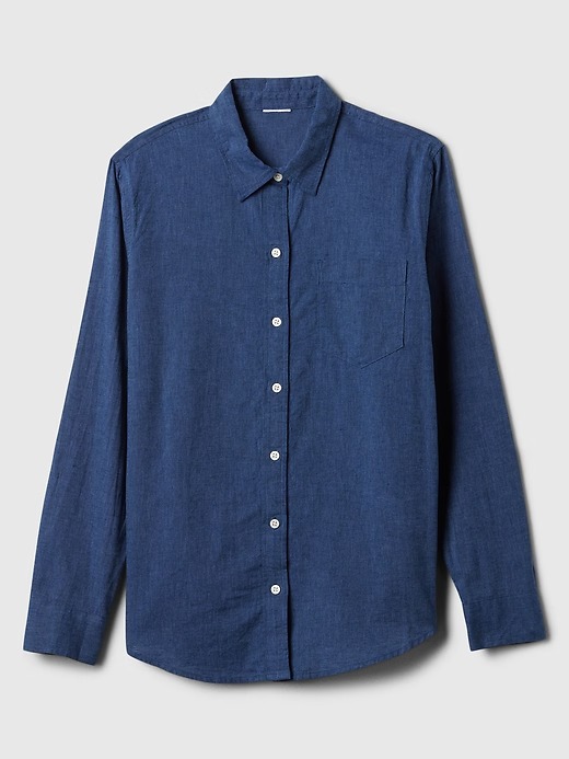 CAMISA MANGA LONGA GAP - JEANS - FEMININA