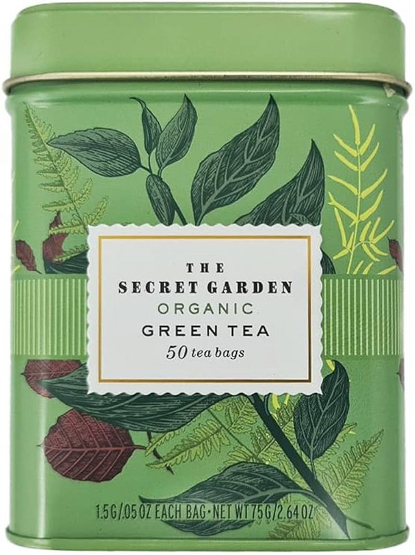 CAIXA DE CHÁ INGLÊS - ORGANIC GREEN TEA - 50 SACHÊS