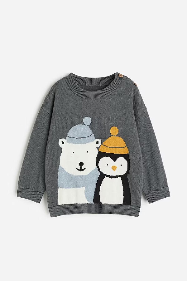 BLUSA DE FIO H&M - PINGUIN E URSO- MENINO