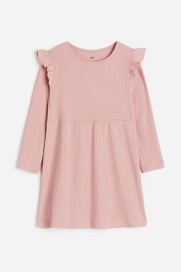 VESTIDO H&M - CANELADO ROSA - MENINA